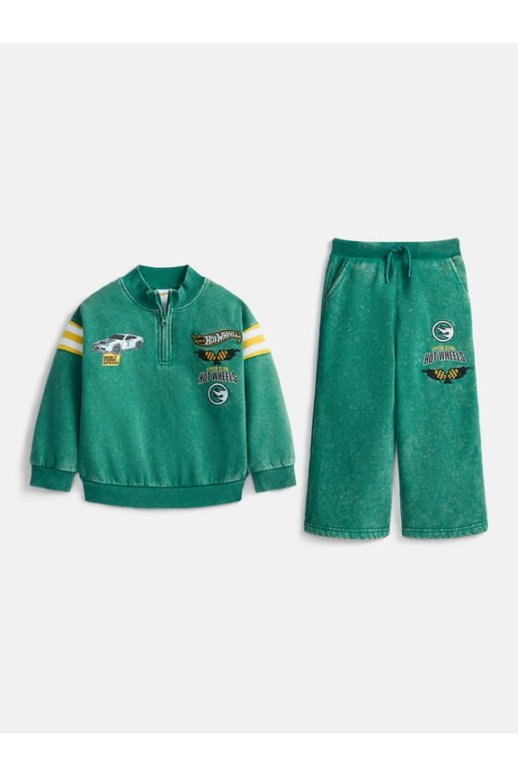 Toddler Boys Quarter Zip Pullover and Pants Set, 2-Piece, Sizes 12M-5T