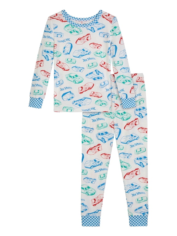 Toddler Boys Long Sleeve and Sleep Pants Pajama Set, 2-Piece, Sizes 12M-5T