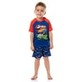 thumbnail image 1 of Hot Wheels Toddler Boys' Rodger Dodger Cars Team Hot Wheels Race Sleep Pajama Set Shorts, 1 of 7