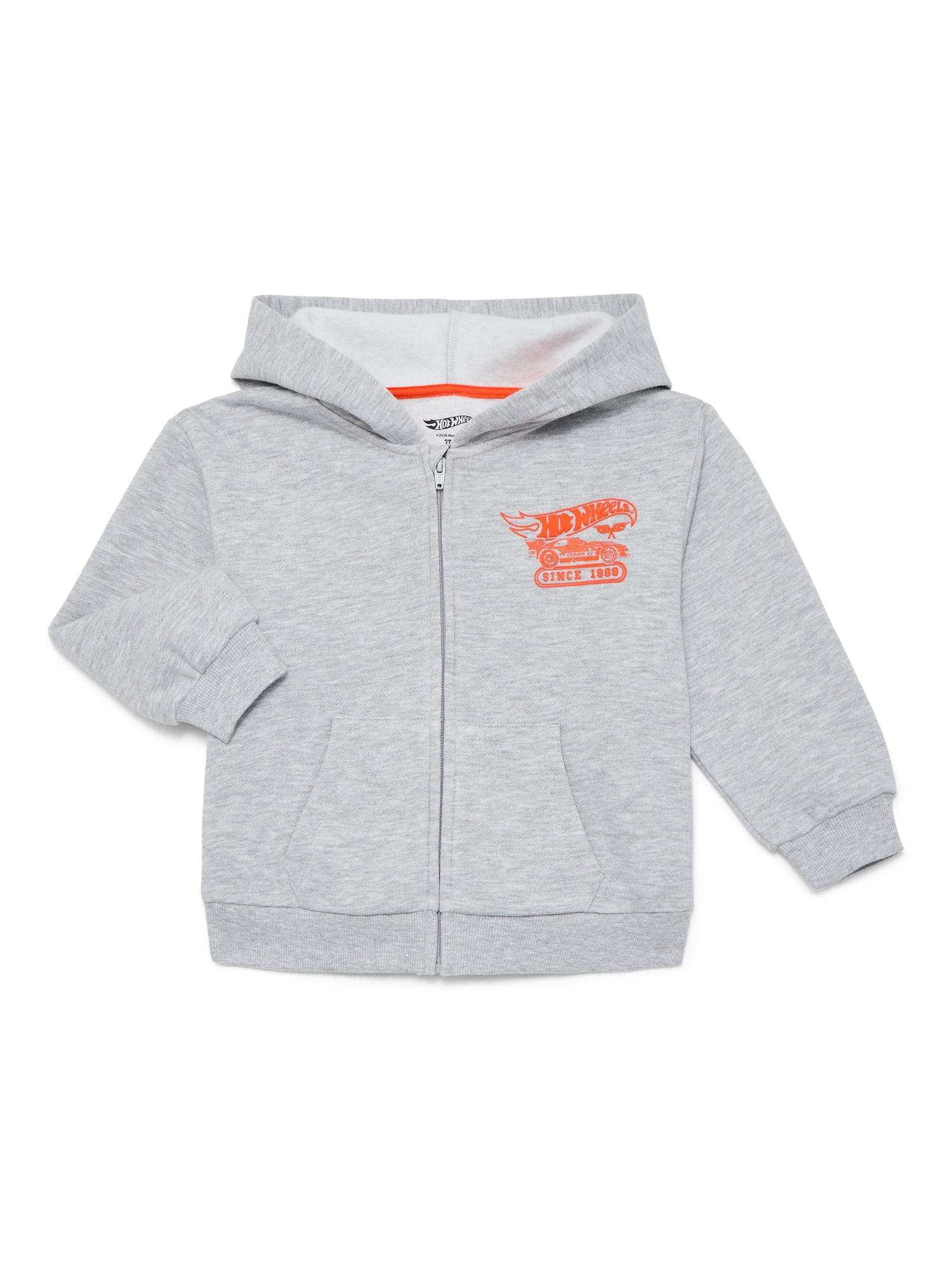 Hot Wheels Toddler Boys' Full Zip Graphic Hoodie, Sizes 12M-5T