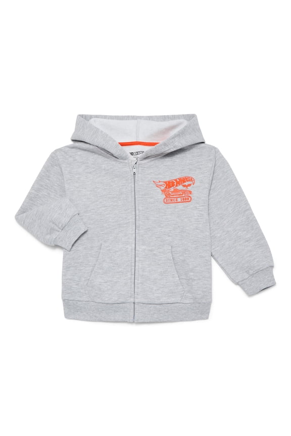 Hot Wheels Toddler Boys Full Zip Graphic Hoodie, Sizes 12M-5T