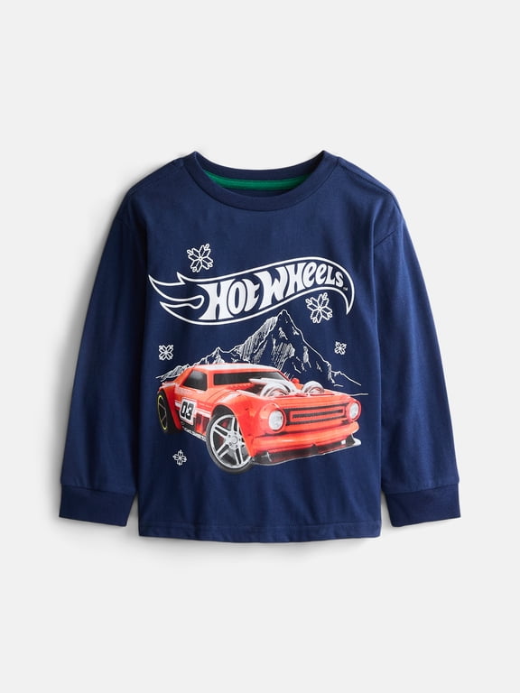 Toddler Holiday Graphic Crewneck Tee with Long Sleeves, Sizes 12M-5T