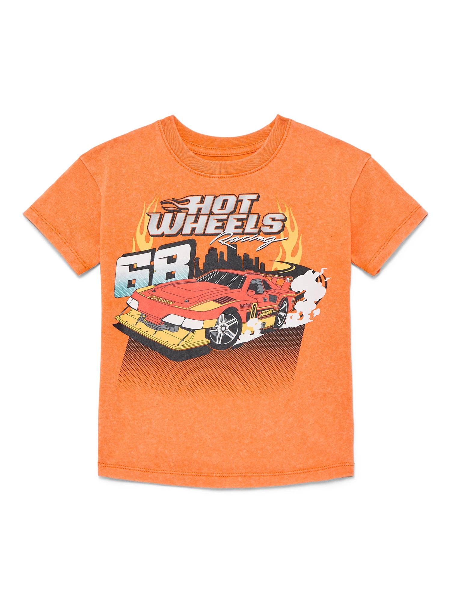Hot Wheels Toddler Graphic Crewneck Tee with Short Sleeves, Sizes 12M-5T
