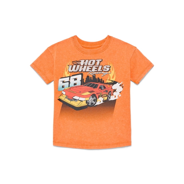 Hot Wheels Toddler Graphic Crewneck Tee with Short Sleeves, Sizes 12M-5T