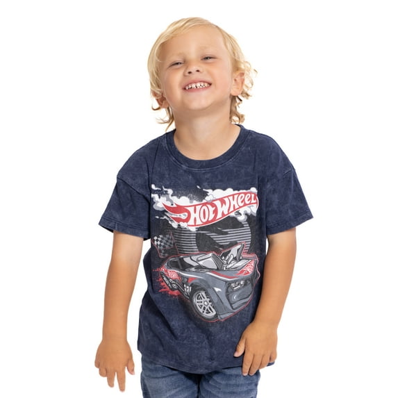 Hot Wheels Toddlers' Graphic Tee with Short Sleeves, Sizes 12M-5T