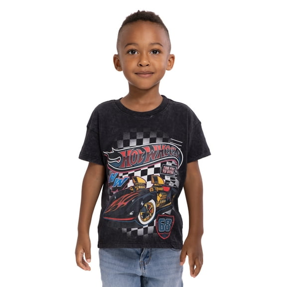 Hot Wheels Toddlers' Graphic Tee with Short Sleeves, Sizes 12M-5T