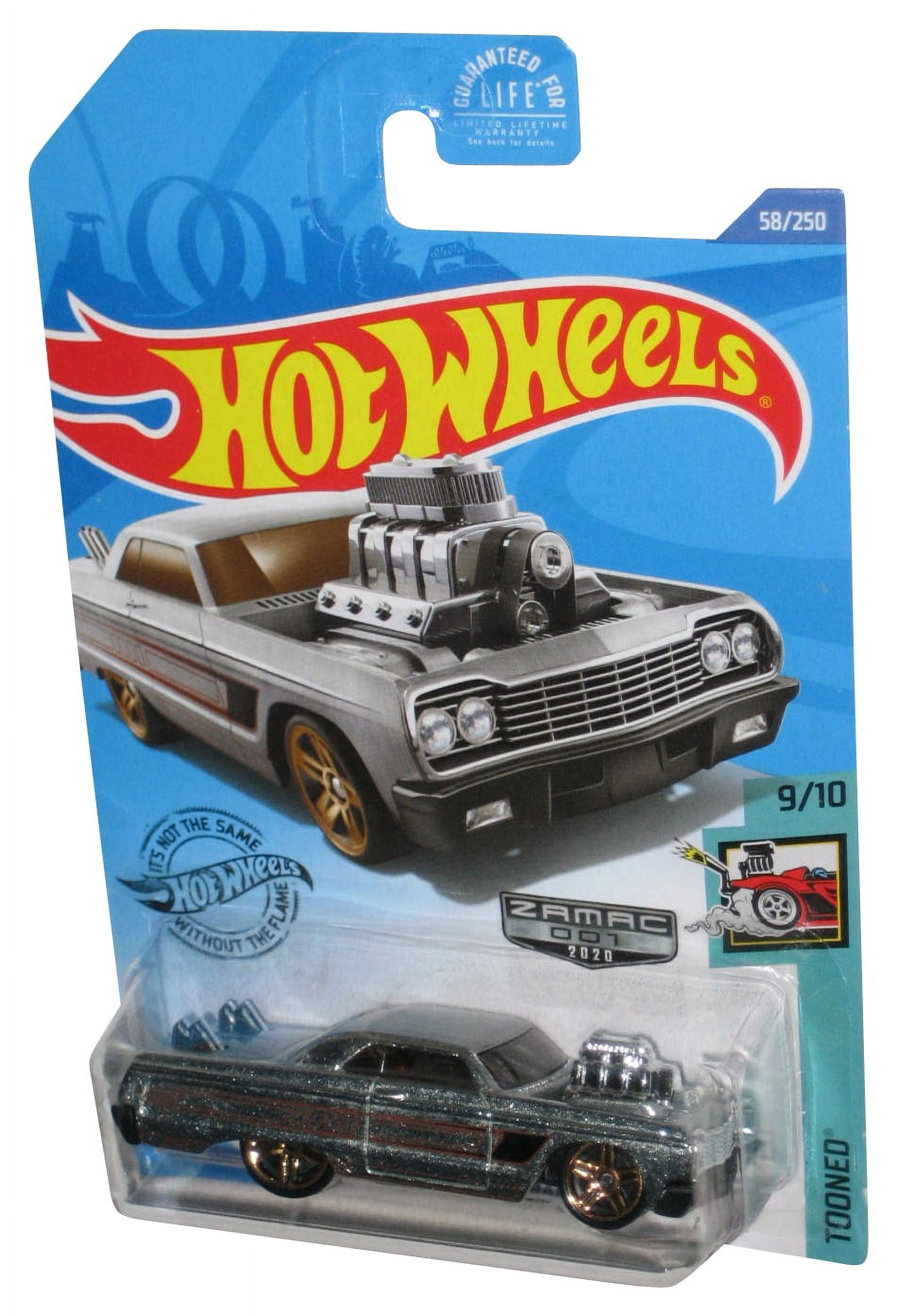 Hot Wheels Tooned (2020) Silver Zamac 001 '64 Chevy Impala Toy Car