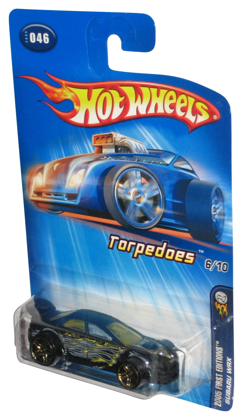 Hot Wheels Torpedoes 6/10 2005 First Editions Black Subaru WRX Toy