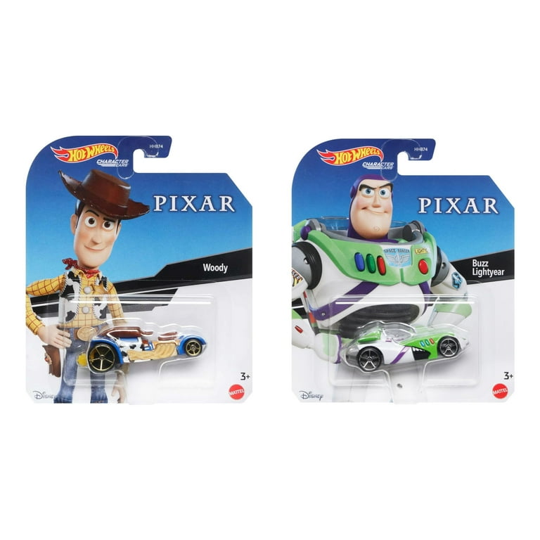 Hot Wheels Toy Story Character Cars, Woody and Buzz Lightyear Die