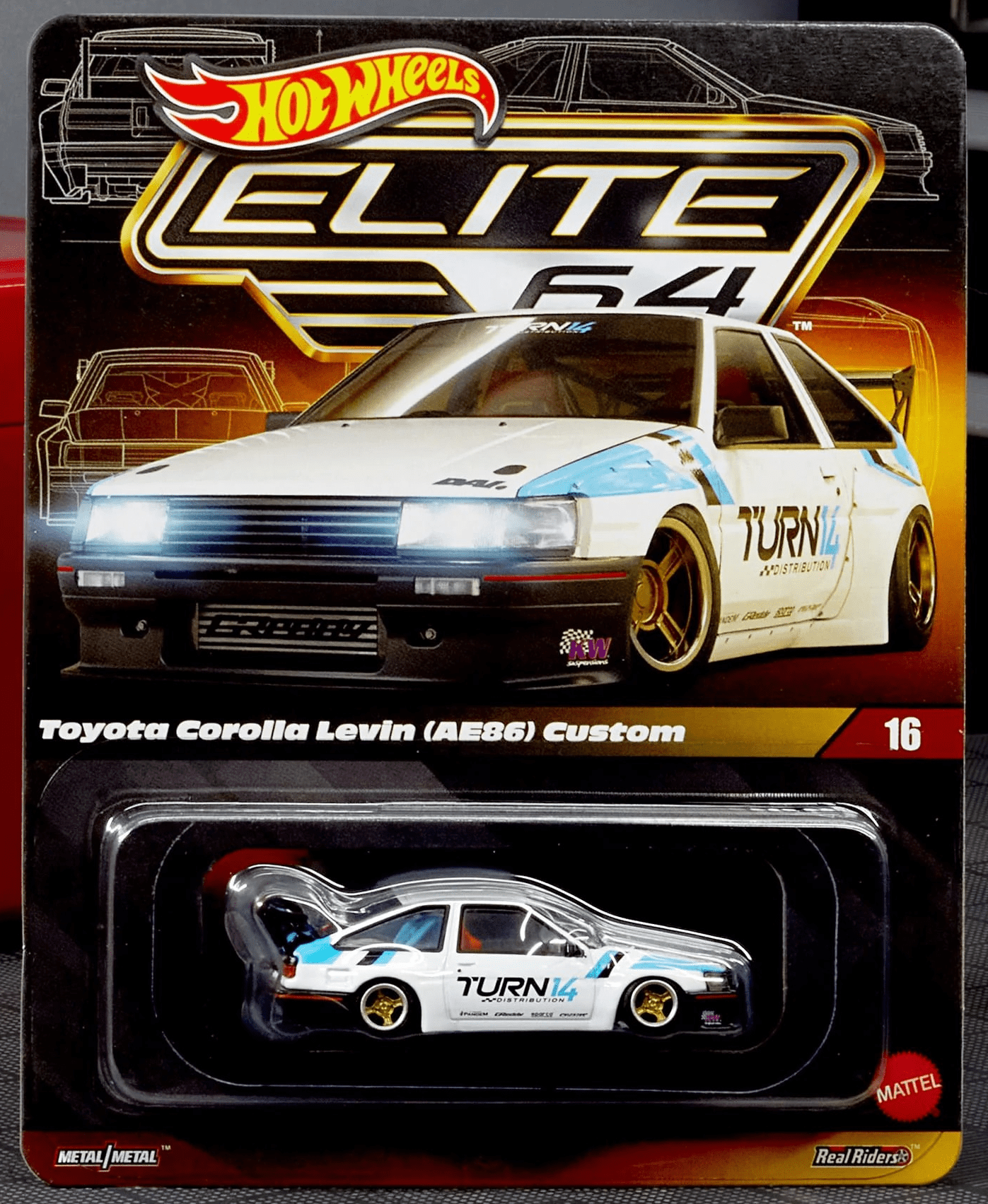 ホットウィール エリート64 ELITE64 トヨタ　Levin AE86 Hot Wheels Elite 64 Toyota Corolla Levin (AE86) Custom