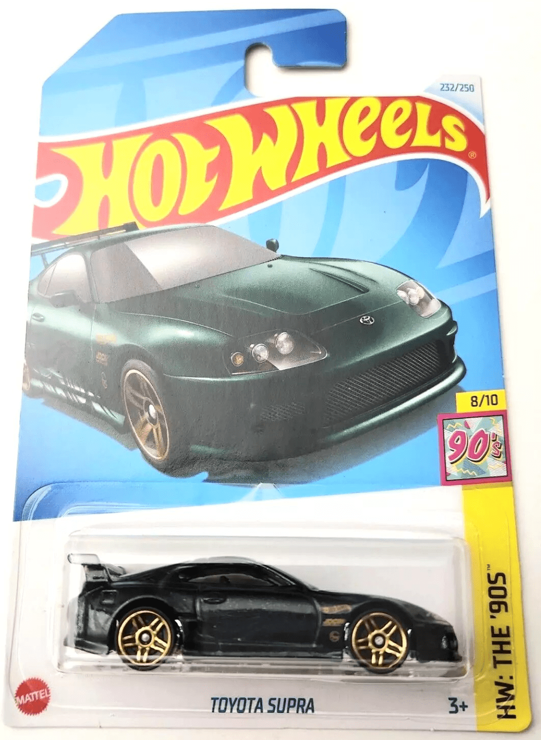 Hot Wheels Toyota Supra Green - 1:64 Scale Die-Cast Car From The 90s Collection