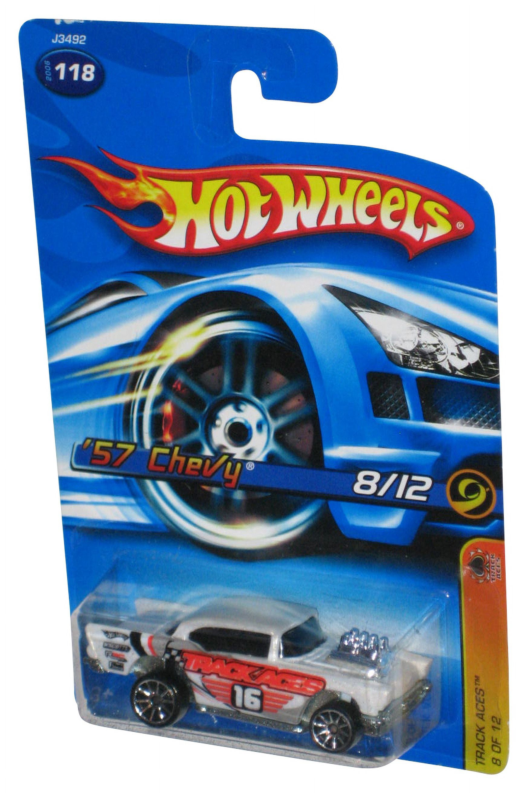 Hot Wheels Track Aces White Prototype 12 Car #192 With 5-Spoke Wheels - 5SP Series - View #3