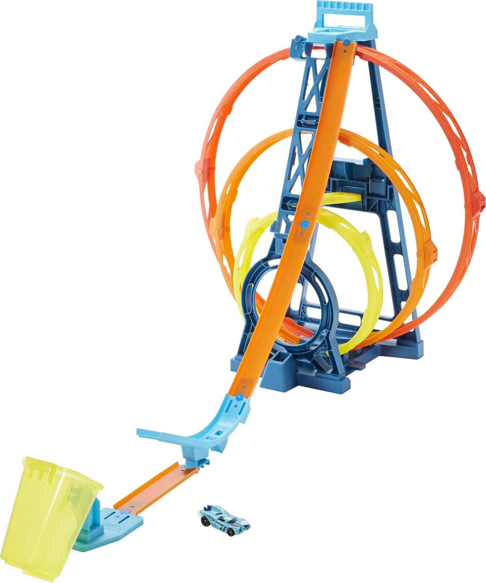 Hot Wheels Track Builder Triple Loop Stunt Playset, 1:64 Scale Vehicles​ - image 1 of 7