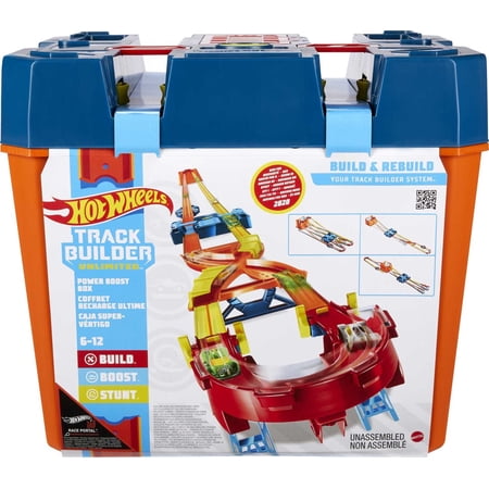 Hot Wheels Track Builder Unlimited Power Boost Box, Track Set