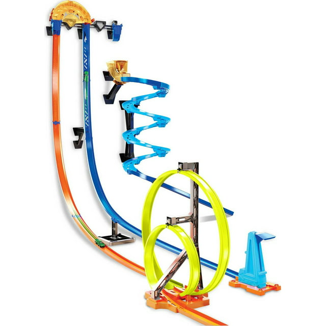 Hot Wheels Track Builder Vertical Launch Kit, 50-in Tall, 3 Configurations & 1 Toy Car