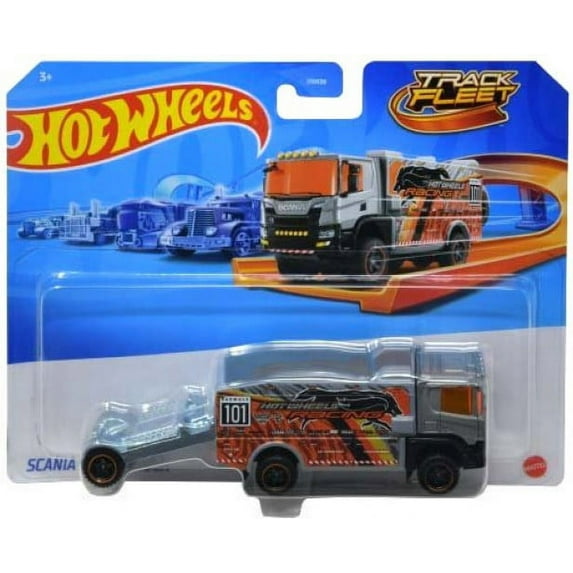 Hot Wheels Track Fleet Scania Rally Truck Die Cast Car
