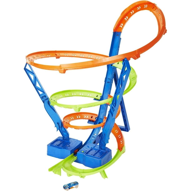 Hot Wheels Track Set with Motorized Booster for Indoor Play