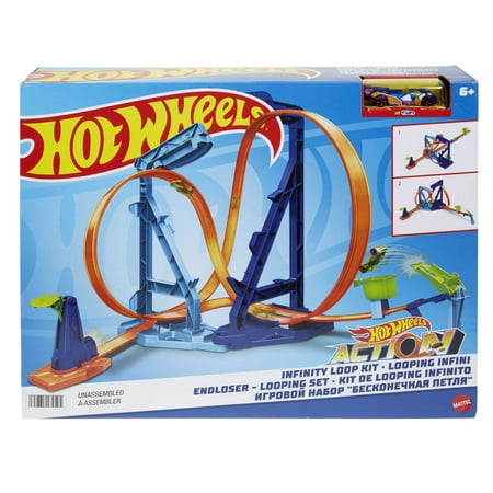 Hot Wheels Track Set and 1 Hot Wheels Car, Infinity Loop Track Kit