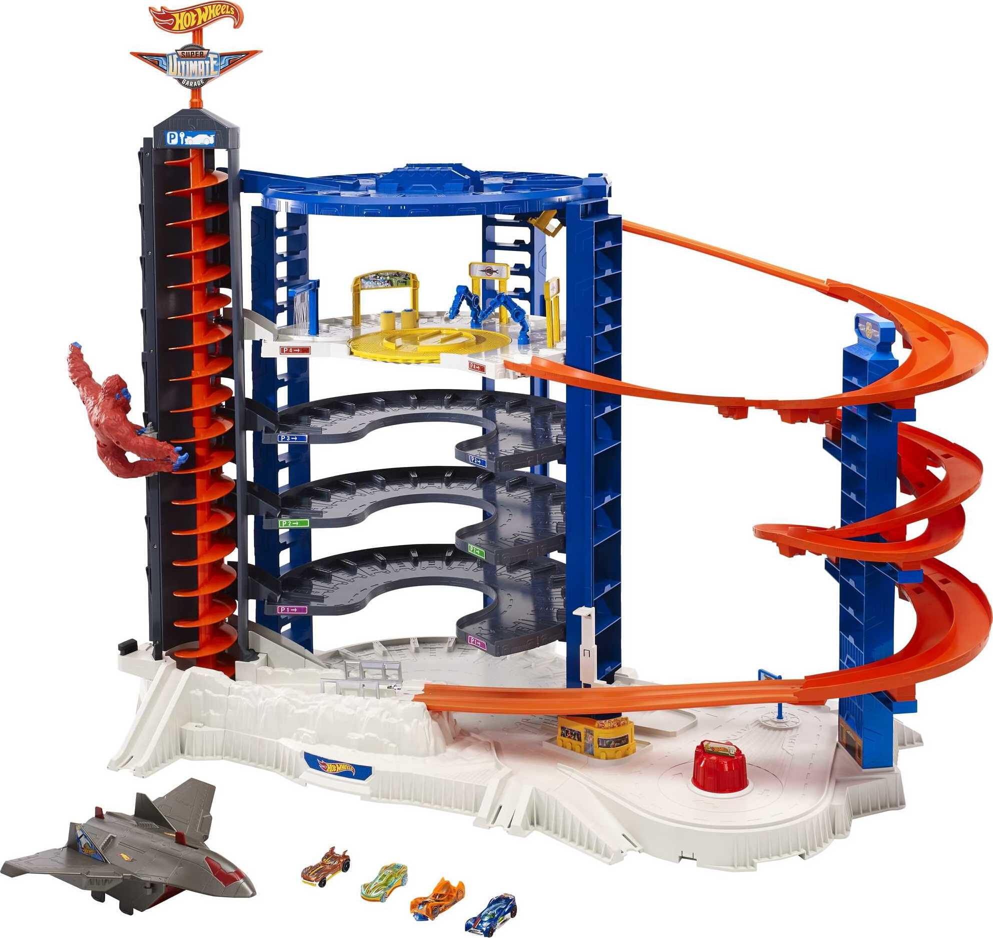  Hot Wheels Ultimate Garage Track Set with 2 Toy Cars