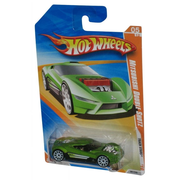 Hot Wheels Track Stars '10 Green Mitsubishi Double Shotz Toy Car 061/240