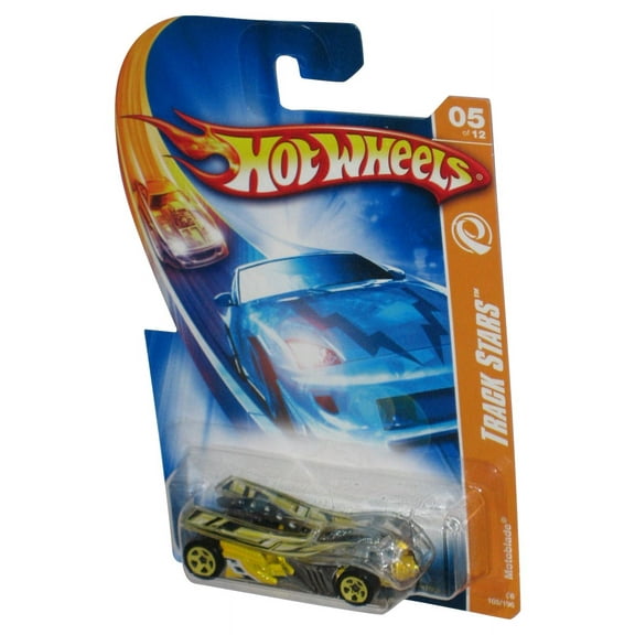 Hot Wheels Track Stars 5/12 Motoblade (2007) Mattel Yellow Toy Car 105/156