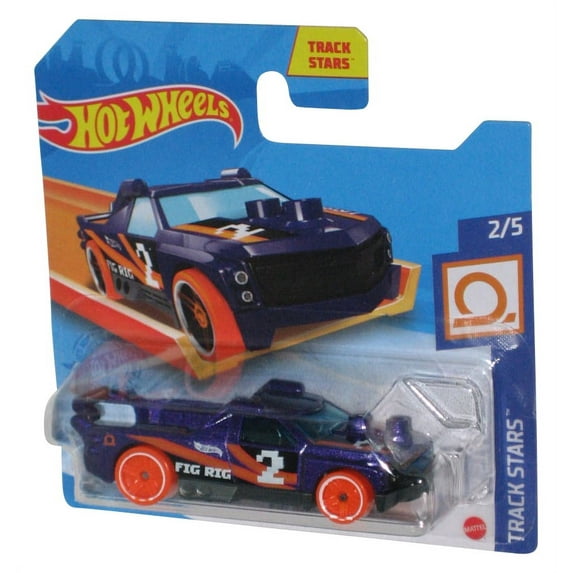 Hot Wheels Track Stars Purple Fig Rig (2018) Toy Car #2/5 - (Short Card)