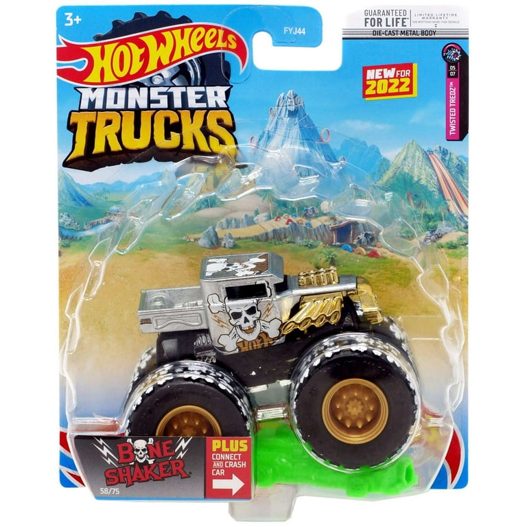 Hot Wheels Twisted Tredz Bone Shaker Diecast Car - Walmart.com