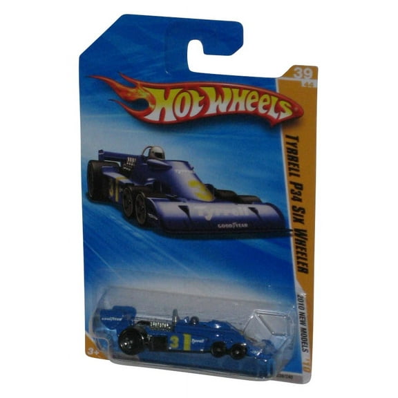 Hot Wheels Tyrrell P34 Six Wheeler 2010 New Models Blue Toy Car 39/44