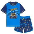 thumbnail image 1 of Hot Wheels UPF 50+ Pullover Rash Guard and Swim Trunks Outfit Set Toddler to Little Kid, 1 of 5