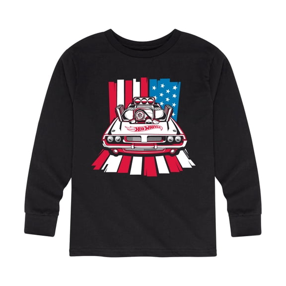 Hot Wheels - USA Stripes - Toddler And Youth Long Sleeve Graphic T-Shirt