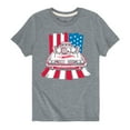 thumbnail image 1 of Hot Wheels - USA Stripes - Toddler And Youth Short Sleeve Graphic T-Shirt, 1 of 5