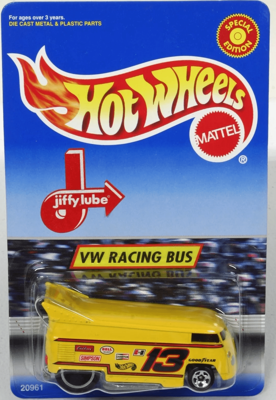 ミニカー Hot Wheels VW Racing Bus 1998 1998 Hot Wheels Jiffy Lube Volkswagen VW Racing Bus Special