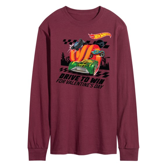 Hot Wheels - Valentine's Drive to Win - Men's Long Sleeve T-Shirt