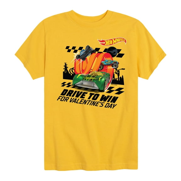 Hot Wheels - Valentine's Drive to Win - Toddler And Youth Short Sleeve Graphic T-Shirt