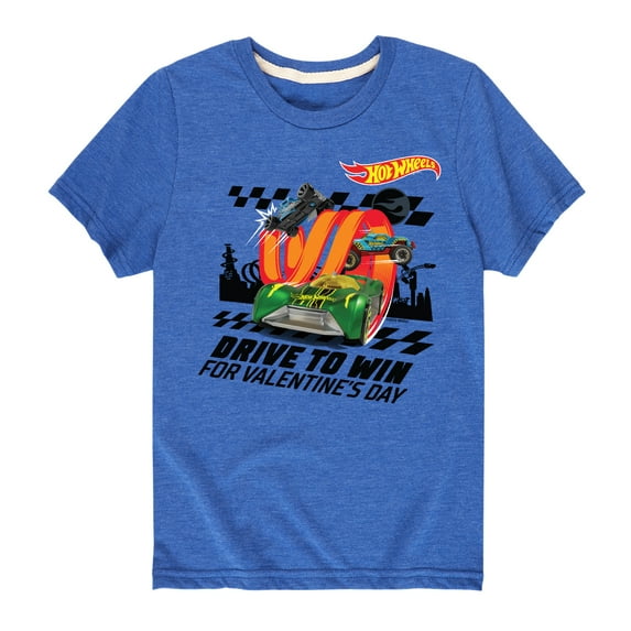 Hot Wheels - Valentine's Drive to Win - Toddler And Youth Short Sleeve Graphic T-Shirt