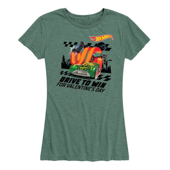 Hot Wheels - Valentine's Drive to Win - Women's Short Sleeve Graphic T-Shirt