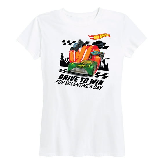 Hot Wheels - Valentine's Drive to Win - Women's Short Sleeve Graphic T-Shirt