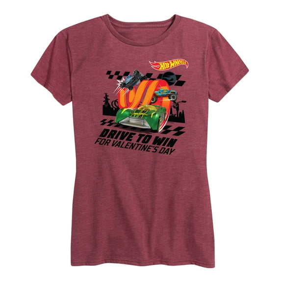 Hot Wheels - Valentine's Drive to Win - Women's Short Sleeve Graphic T-Shirt
