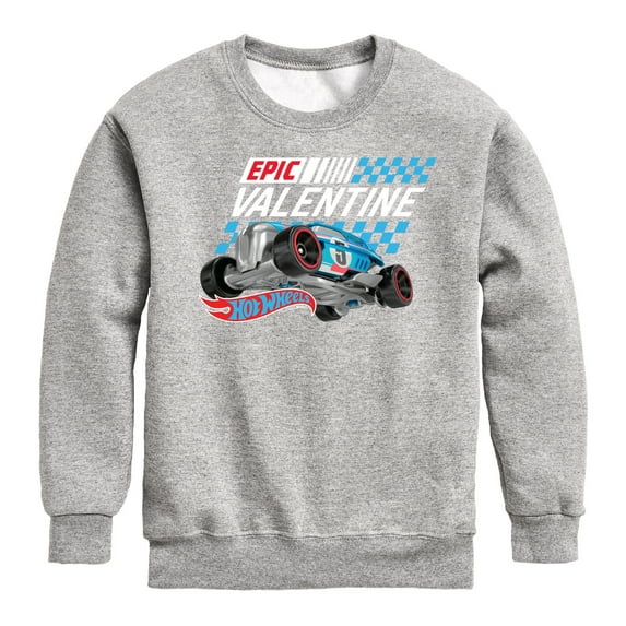 Hot Wheels - Valentine's Epic - Toddler And Youth Crewneck Fleece Sweatshirt
