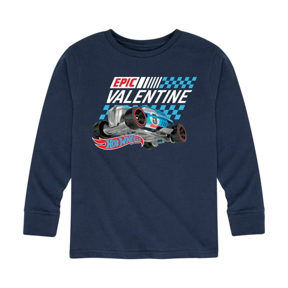 Hot Wheels - Valentine's Epic - Toddler And Youth Long Sleeve Graphic T-Shirt