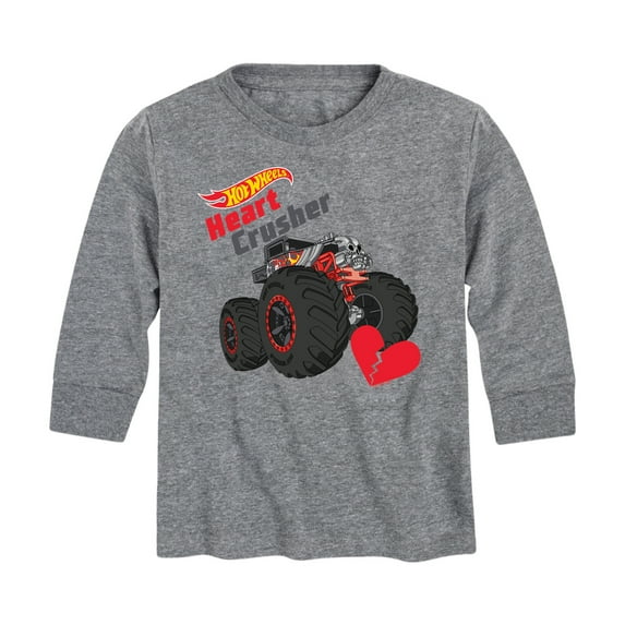 Hot Wheels - Valentine's Heart Crusher - Toddler And Youth Long Sleeve Graphic T-Shirt