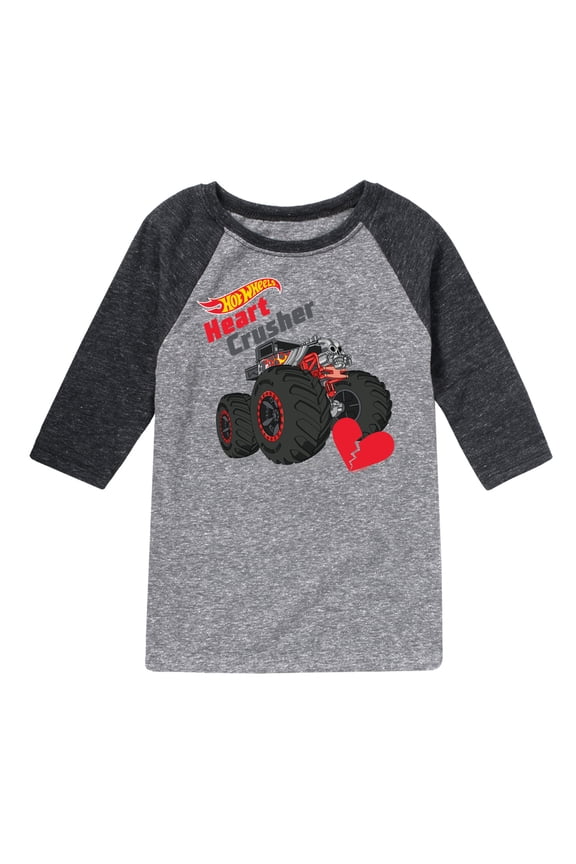 - Valentine's Heart Crusher - Toddler And Youth Raglan Graphic T-Shirt
