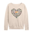 thumbnail image 1 of Hot Wheels - Valentine's Hot Wheels Heart - Ladies French Terry Long Sleeve Shirt, 1 of 5