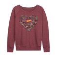 thumbnail image 1 of Hot Wheels - Valentine's Hot Wheels Heart - Ladies French Terry Long Sleeve Shirt, 1 of 5