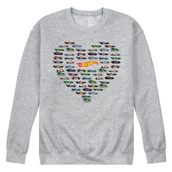 Hot Wheels - Valentine's Hot Wheels Heart - Men's Crew Neck Fleece Pullover