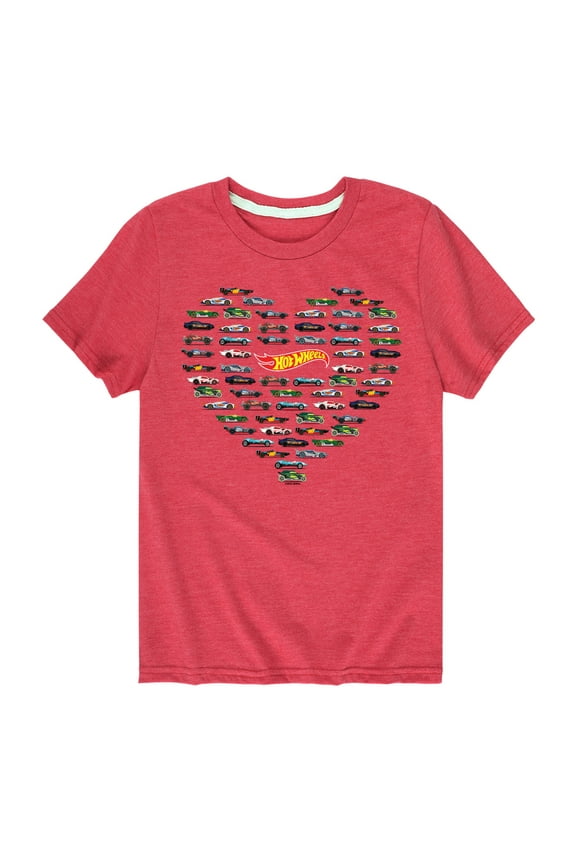 - Valentine's Hot Wheels Heart - Toddler And Youth Short Sleeve Graphic T-Shirt