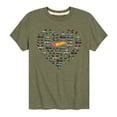 thumbnail image 1 of Hot Wheels - Valentine's Hot Wheels Heart - Toddler And Youth Short Sleeve Graphic T-Shirt, 1 of 5
