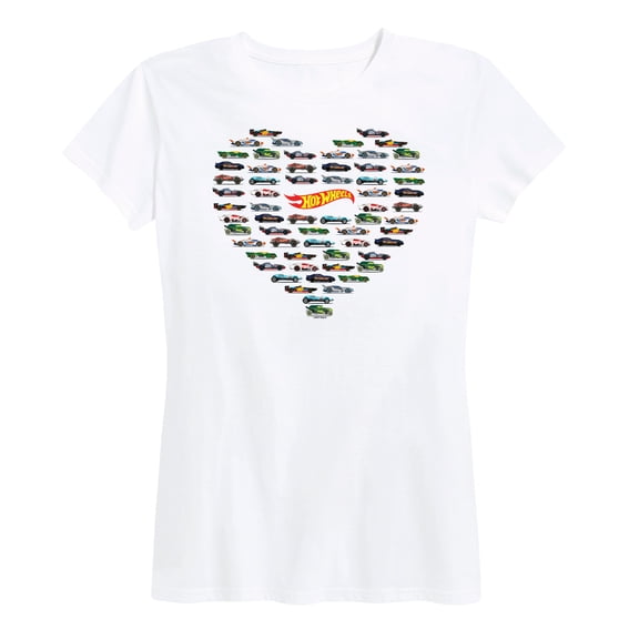 Hot Wheels - Valentine's Hot Wheels Heart - Women's Short Sleeve Graphic T-Shirt
