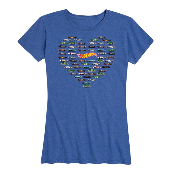 Hot Wheels - Valentine's Hot Wheels Heart - Women's Short Sleeve Graphic T-Shirt