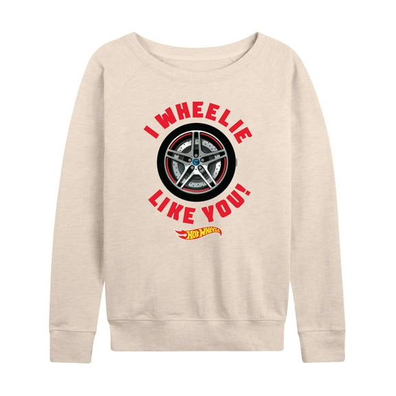 Hot Wheels - Valentine's I Wheelie Like You - Ladies French Terry Long Sleeve Shirt